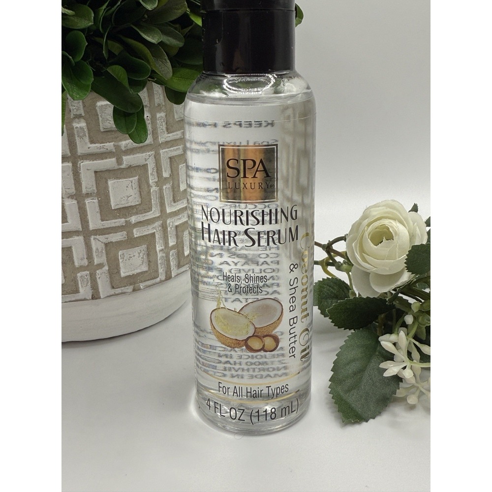 Spa Luxury Nourishing Hair Serum With Coconut  & Shea Butter ‎ 1 Pack  4 Fl Oz